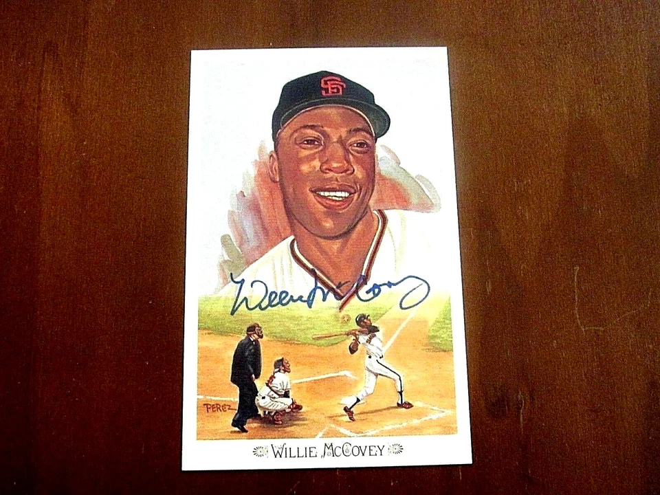 WILLIE MCCOVEY SF GIANTS HOF SIGNED AUTO VINTAGE 1989 PEREZ STEELE L/E CARD JSA  - Image 3 of 4