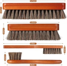 4 Shoe Boot Horse Hair Polish Brush Leather Care Shine Clean Dauber Applicators