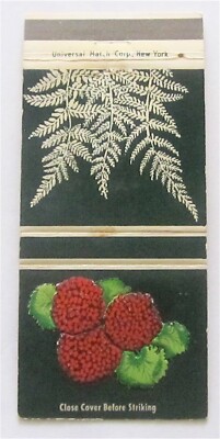 CORHAM FLOWER STUDIO, ARTIFICIAL FLOWER WHITE PLAINS, NY VINTAGE MATCHBOOK COVER