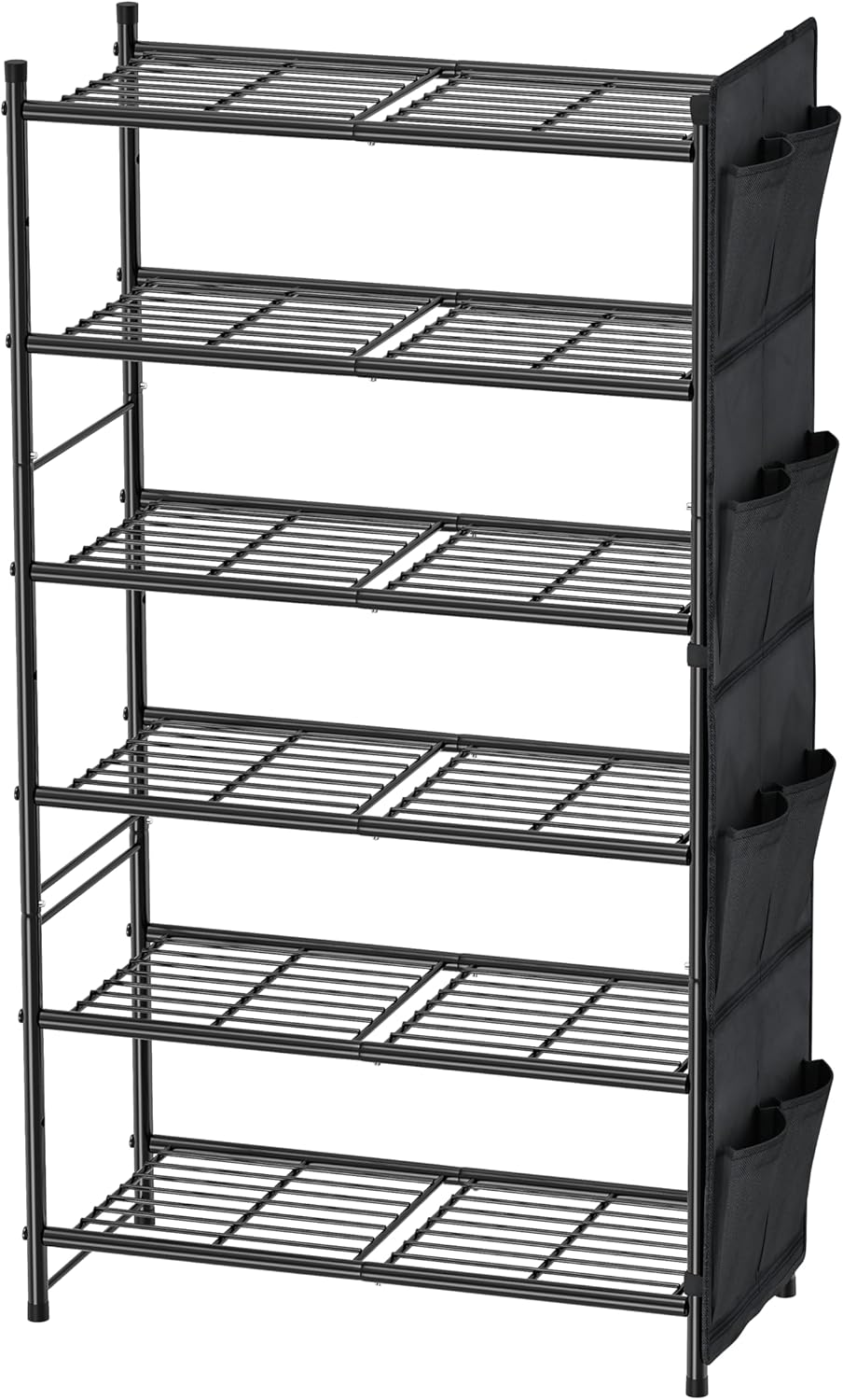 6-Tier 27-Inch Large Shoe Rack and Organizer for Closets
