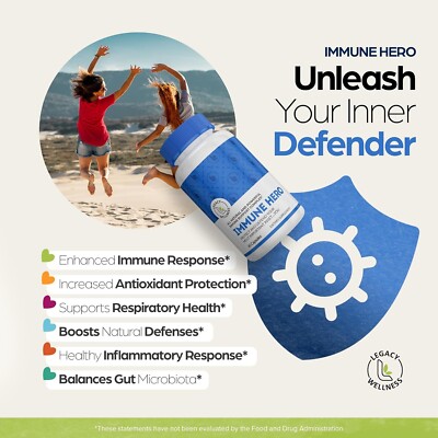 IMMUNE HERO IMMUNE SUPPORT SUPPLEMENT - IMMUNE SYSTEM VITAMINS - VITAMIN C, E, B