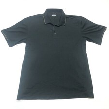 Nike Golf Polo Shirt Mens XL Black Collared Swoosh Logo Short Sleeve