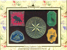 HKDL Disney Explorer's Lodge Jungle Book Finding Nemo UP Lion King Boxed Pin Set