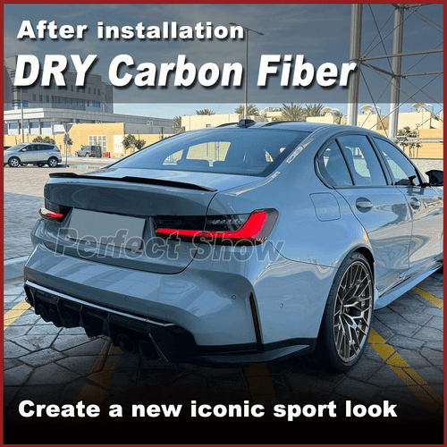 DRY Carbon Heckspoiler Spoiler Flügel Lippe Passt für BMW G20 320i M340i G80 M3 - Picture 11 of 15