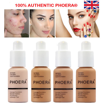 PHOERA Bottle Long Lasting Liquid Matte Flawless Foundation 30ml *FARBTON WÄHLBAR* 
