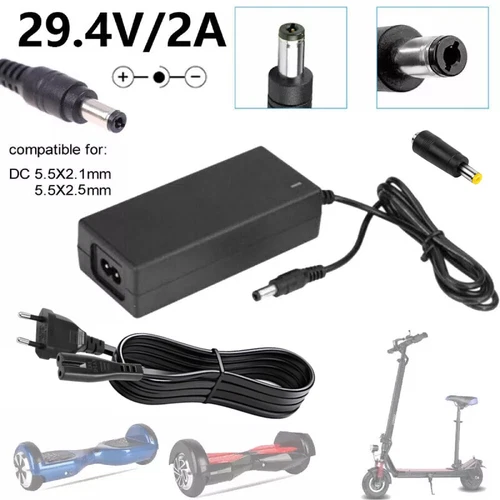 29,4V 24V 2A Netzteil Ladegerät Ladekabel für Akkus mit 5.5mm Stecker für Akkus 