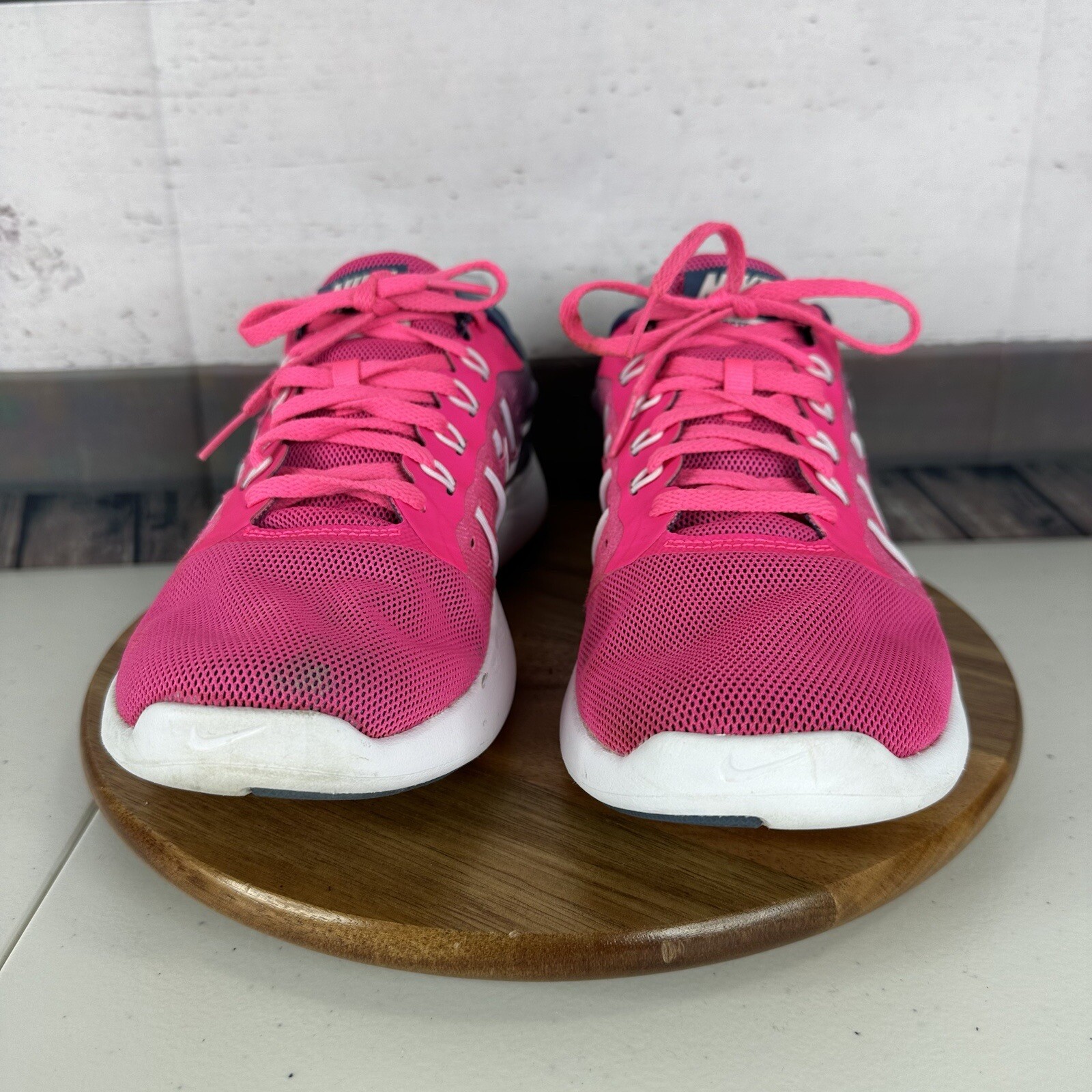 SAOLA Nike Lunastelos sneaker donna 10 rosa blu scarpa da corsa suola aderente attiva stringata