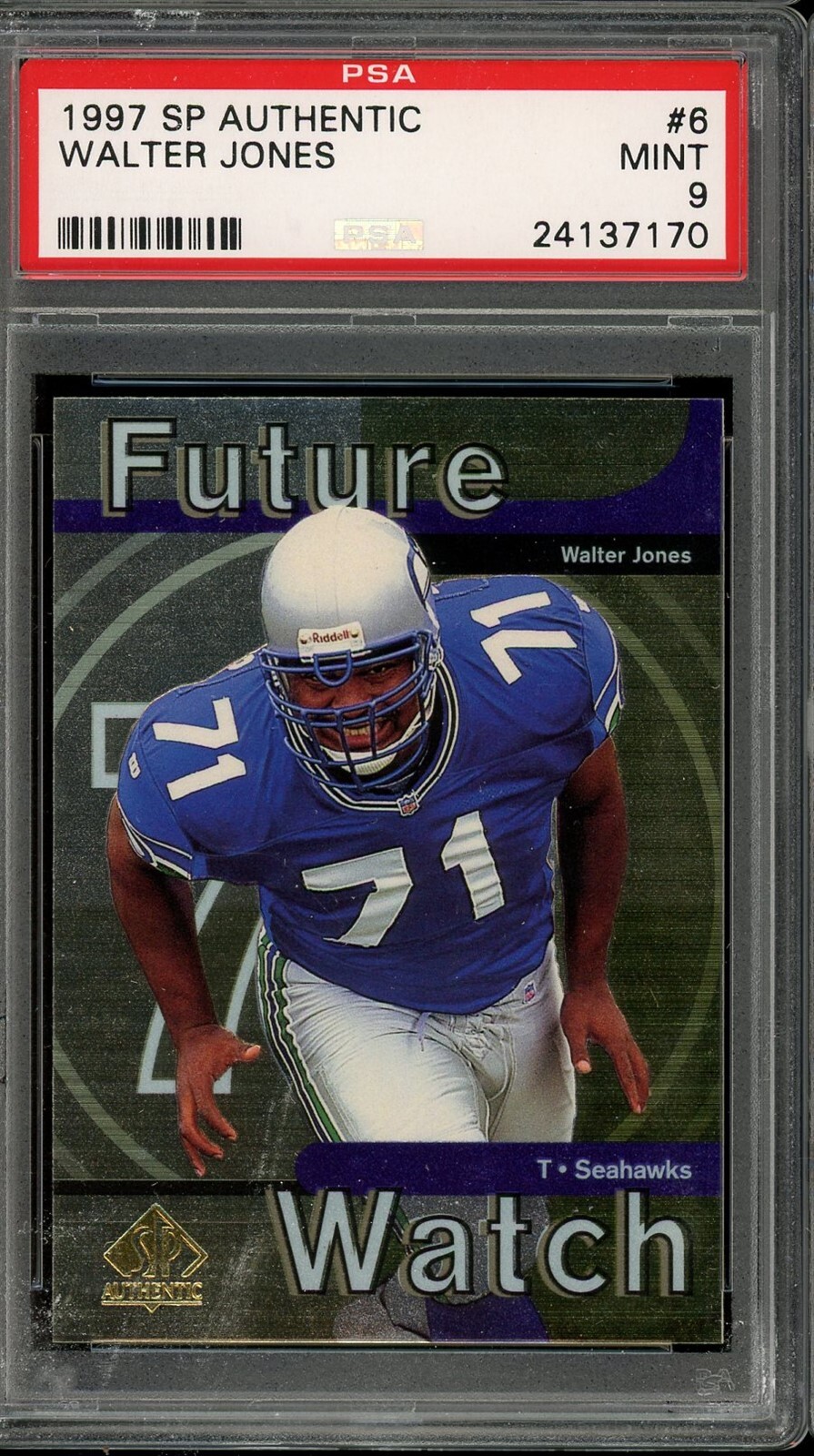 1997 SP Authentic Football #6 Walter Jones PSA 9 *d5
