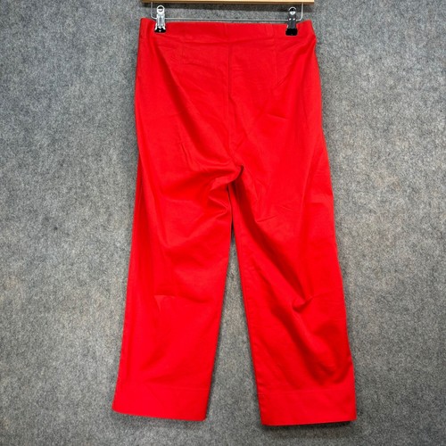 Robell Trousers Womens Size UK W28 L21 Bright Red Cotton Modell Marie 07 Cropped - Picture 4 of 13