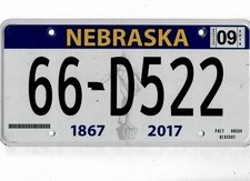 EXPIRED NEBRASKA 2018 LICENSE PLATE RANDOM COUNTY/LETTERS/NUMBERS********NICE!!!