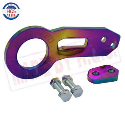 JDMSPEED CHROME UNIVERSAL BILLET CNC ALUMINUM RACING REAR TOW HOOK JDM ANODIZED