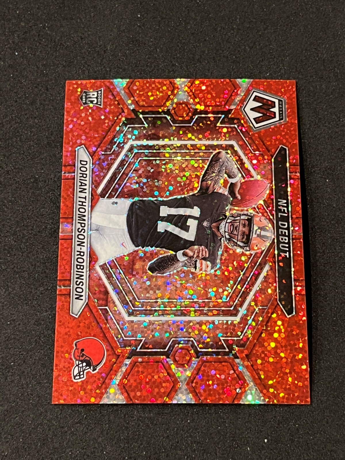 2023 Panini Mosaic Football Dorian Thompson-Robinson NFL Debut Red Sparkle #ND-6