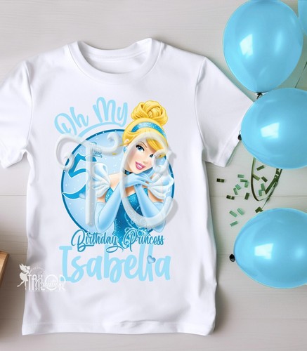 Disney Princess Birthday Shirt, Disney Princess Family Birthday Shirts, Kids Tee - Picture 9 of 15