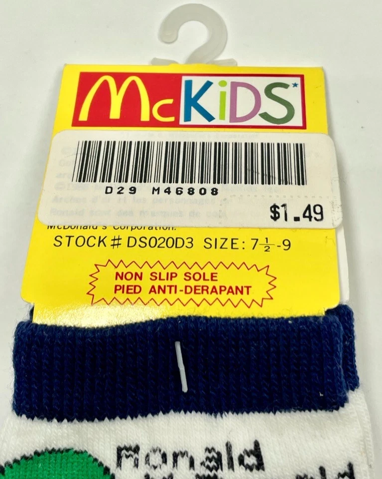 Calcetines McKids Ronald McDonald Vintage - Nuevos con etiquetas Buen estado Foto 4 de 4