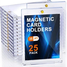 1-30 Pack Magnetic Trading Sports Card Holders 35pt One-Touch UV Protection