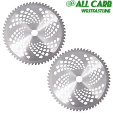 2 Pack -10" x 60T Carbide Tip Brush Blades For Cutter Trimmer Weed Eater Replace