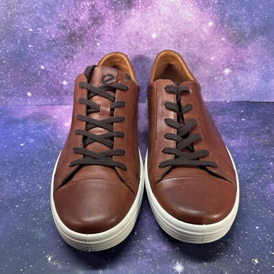 ECCO Men's Soft 7 City Tie Sneaker, Cognac, 10-10.5 Original $160
