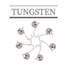 50 pcs Unpainted Pellet Head Tungsten Jigs 3mm, 4mm, 5mm 8mm