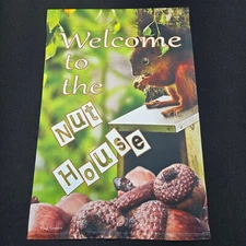Funny Garden Flag Welcome To The Nut House Squirrel Double Sided Yard Banner