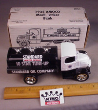 Amoco Ertl 1935 Mack Tanker Truck die cast metal coin bank MIB Standard Oil Co.