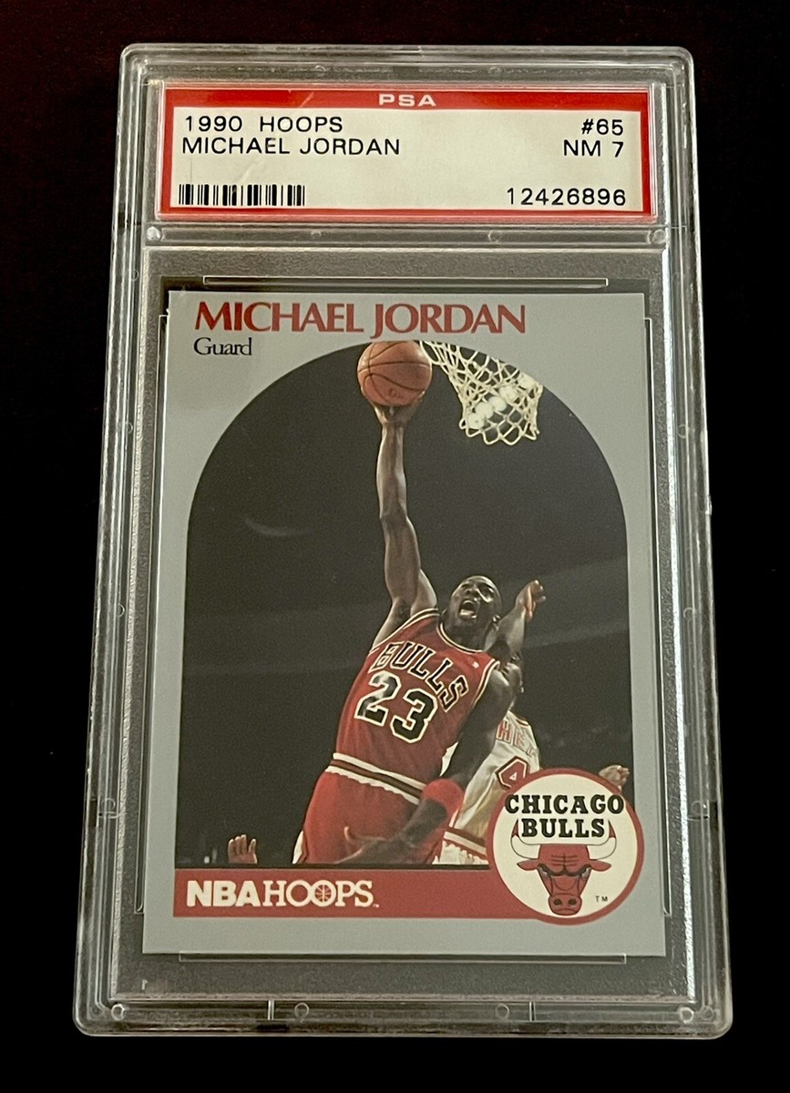 1990 Hoops #65 Michael Jordan Bulls PSA 7 NM (12426896) HOF | eBay