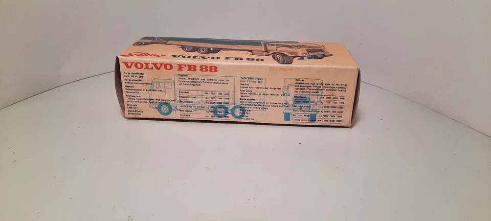 CAJA REPRODUCCIÓN TEKNO OF DINAMARCA SOLO PARA CAMIÓN VOLVO FB88 425 CON TOLDO 1/43 Foto 3 de 4