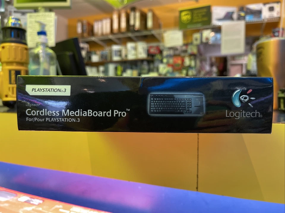 Logitech Cordless MediaBoard Pro Keyboard Bluetooth for PlayStation PS3 PS4 HTPC - Image 2 of 4