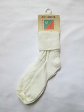 NEW Gymboree Vintage M/L Cream Textured FoldOver Cuff Knit Socks 3-5yrs 9-11