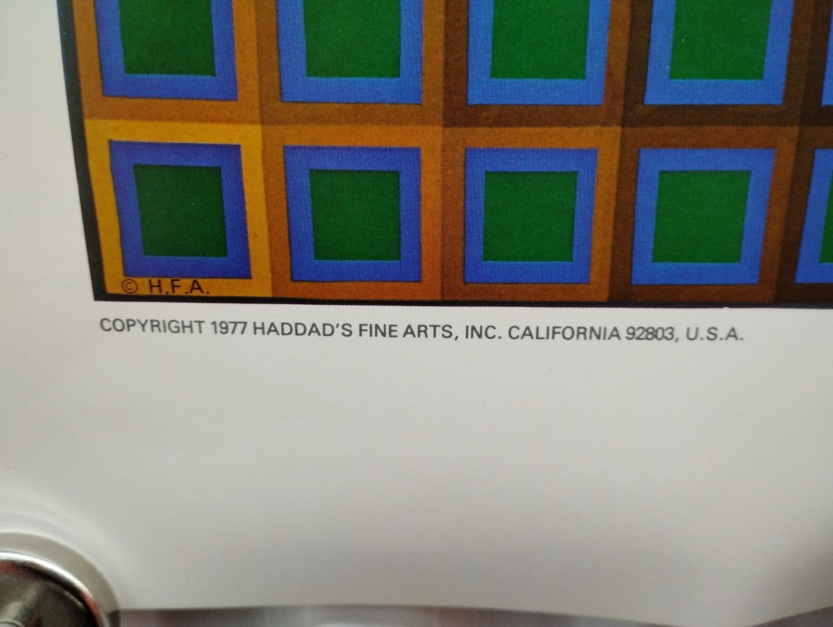 VASARELY、ベラトリックス＝PYR、希少画集画、新品額装付 Rare Vintage Vega Nor 1969 - Victor Vasarely #5179 Op-Art