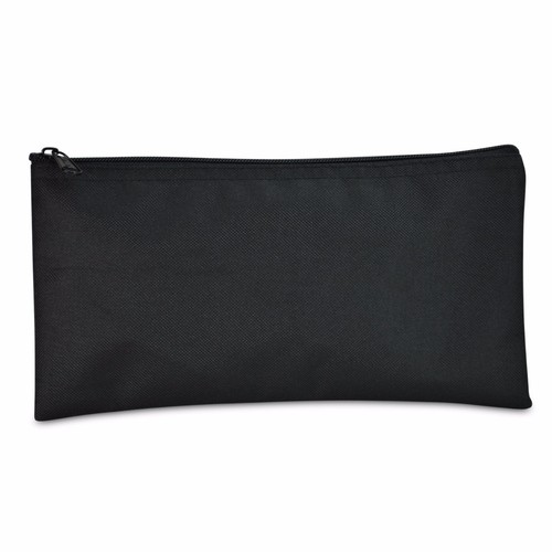 DALIX Zipper Money Bank Bag Pencil Pouch Makeup Travel Accessories Black 2 PACK - Picture 4 of 6