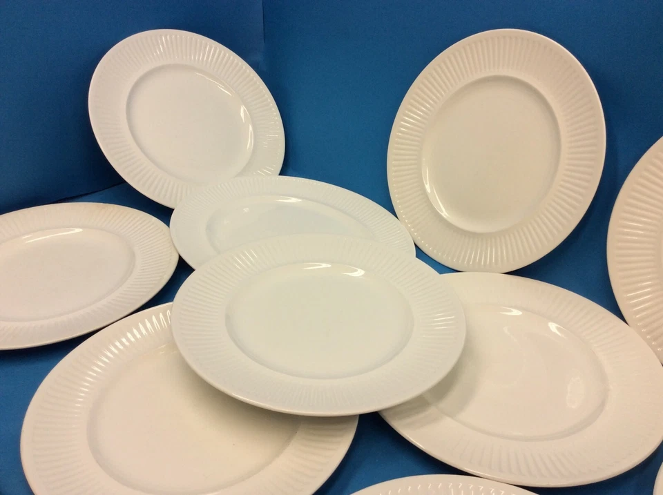 混合复古批量 JB Johnson Brothers 白色铁矿石 1W1 晚餐盘拼盘 — 第 3/4 张图片