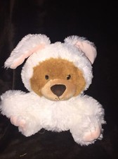Aurora Teddy Bear In Bunny Costume 8" Plush Stuffed Animal Easter 1 