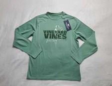 NEW BOYS M L VINEYARD VINES SOCCER RAINBOW KICK LONG SLEEVE PERFORMANCE TEE