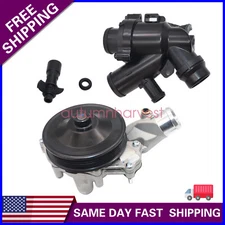 Coolant Water Pump + Thermostat + Connector Kit for Jaguar Land Rover 5.0L V8