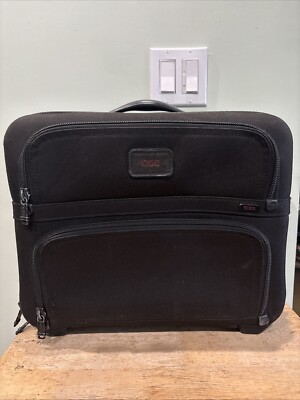 TUMI 26124DH Alpha Black Nylon Compact 2 Wheeled Laptop Bag Carry On Luggage