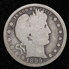 1895-O Silver Barber Quarter GOOD FREE SHIPPING