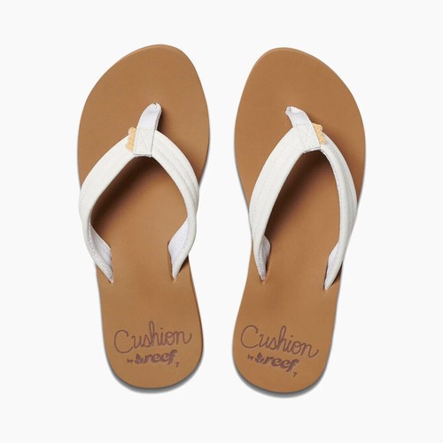 REEF WOMEN'S CUSHION BREEZE SANDALS BEACH FLIP FLOPS sz 10 M CLOUD RB001454CLD - 第 1/8 張圖片