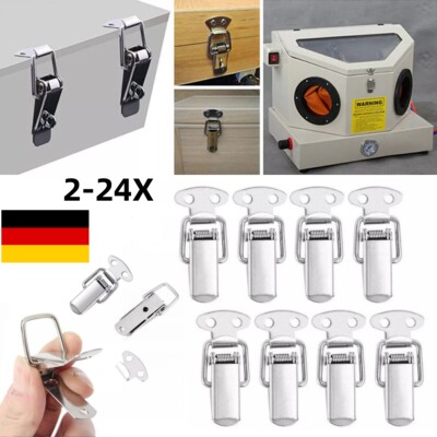 For Case Box Toggle Latch Catch Stainless Steel Spring Loaded Clamps Clip 2-24PC
