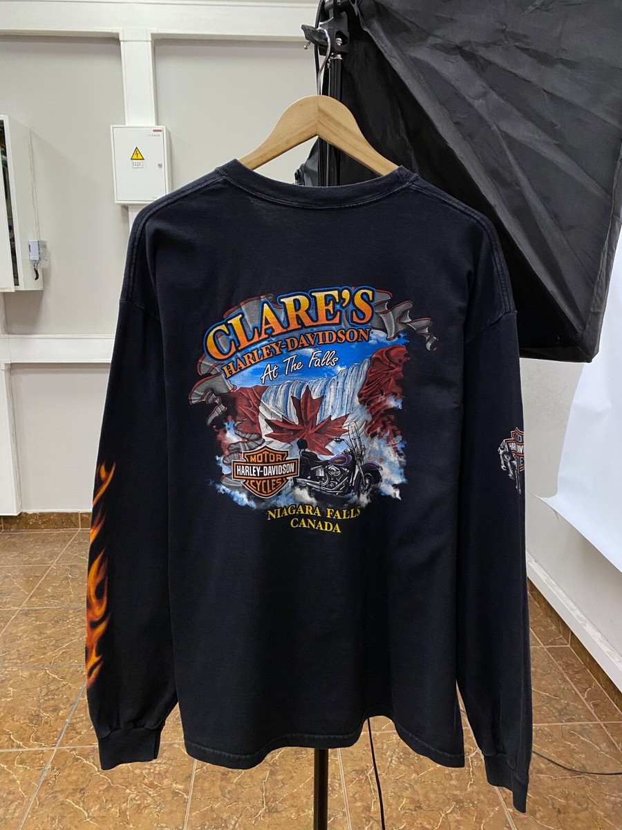 🇺🇸Vintage Y2K Harley Davidson Fire Skull Niagara Falls Canada