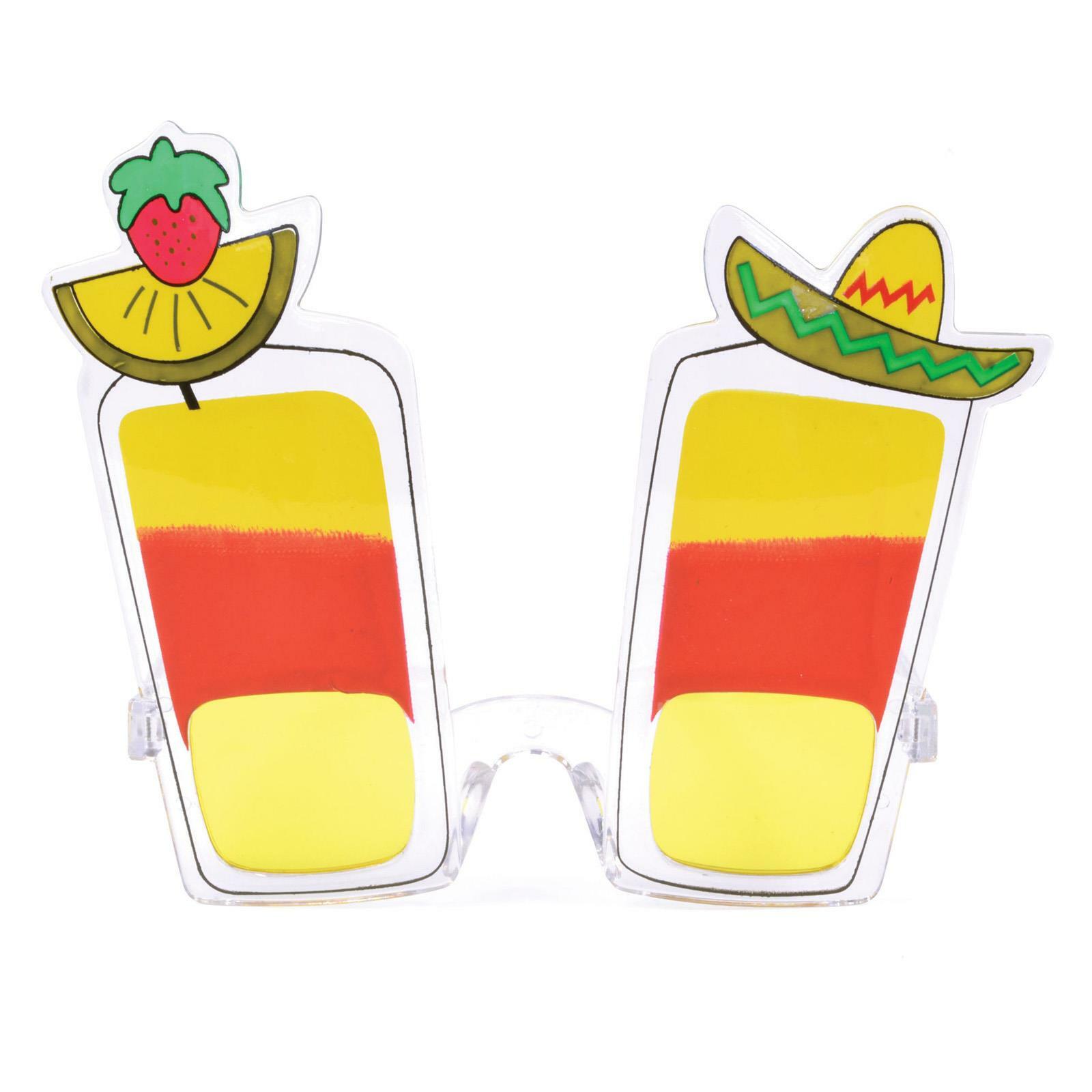 Erwachsene Cocktail Sonnenbrille Farbtöne Spaß Neuheit Sommer Festival Party Zubehör