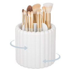 360 Rotating Makeup Brush Holder 7 Slots Make up Brush Organizer Removable Spinn