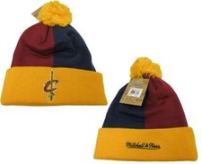 New Cleveland Cavaliers Mens OSFA Mitchell Ness Cuffed Thick Knit Beanie 25