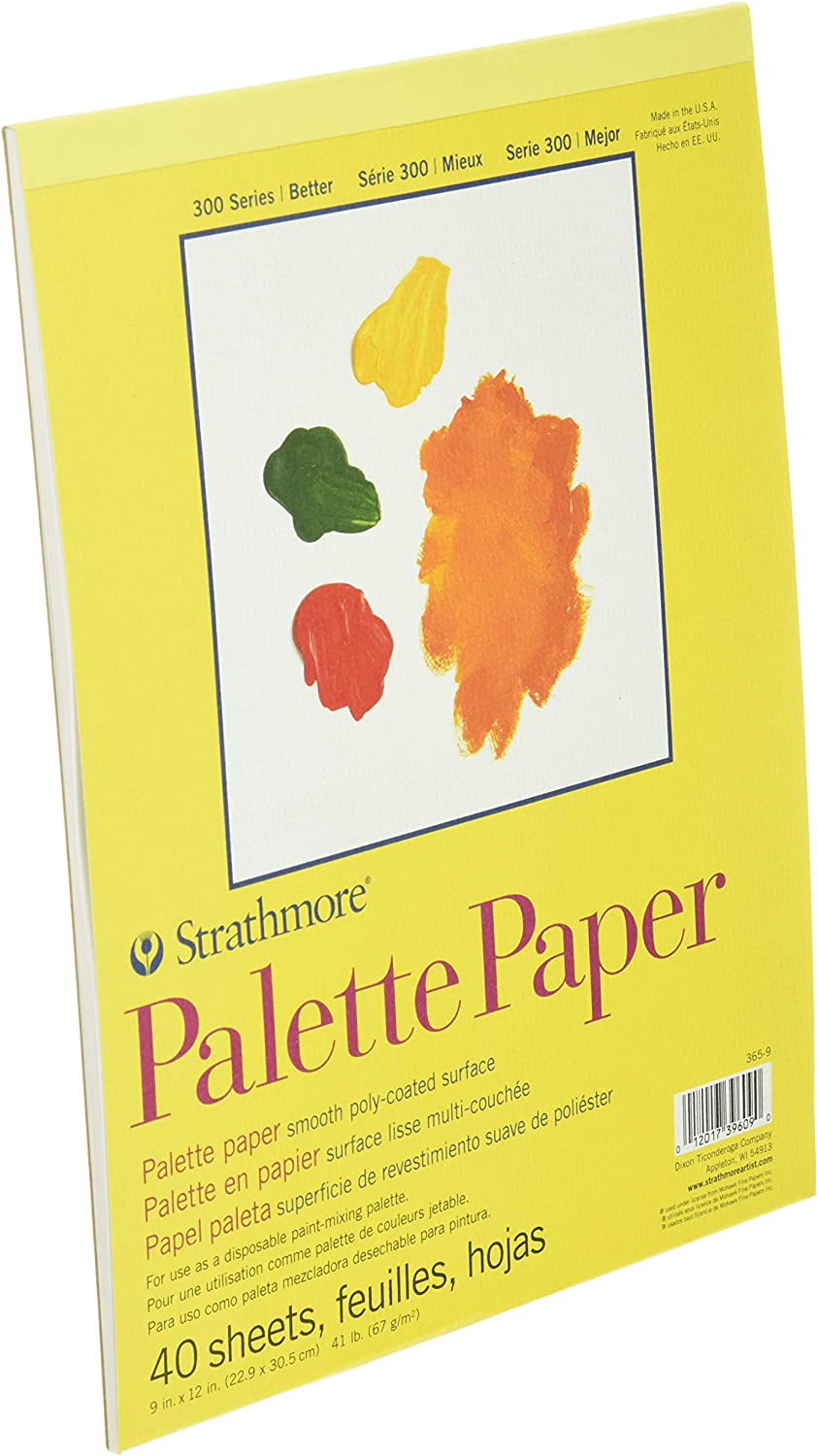 Strathmore 300 Series Palette Paper Pad, Tape Bound, 9X12 Inches, 40 Sheets (41L