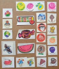 VINTAGE 80's TREND CTP MATTE SCRATCH N & SNIFF ~LOT 24 DIFFERENT STINKY STICKERS