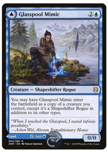 NM Glasspool Mimic, MTG, Zendikar Rising, Magic the Gathering, 60