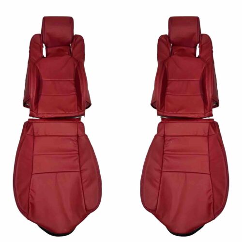 Fundas de asiento de cuero sintético para Toyota Supra MK3 1986-1992 en rojo oscuro - Imagen 1 de 3