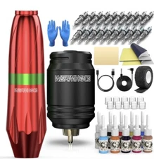 Wormhole Tattoo Kit-Wireless Tattoo Pen, Cordless Tattoo Pen Kit for Beginner(G2