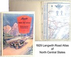 Vintage 1929 North Central United States Langwith’s Road Map Atlas