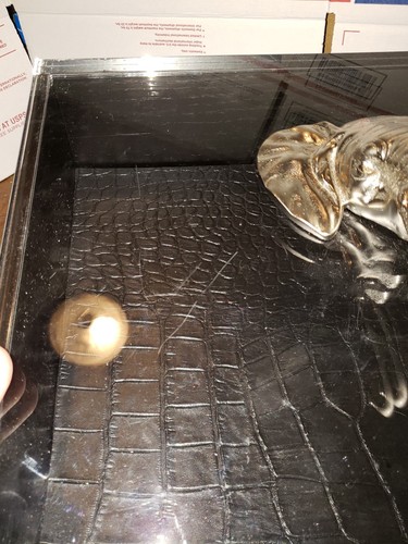 Selezioni Domus Silver Elephant Black Wooden Box Made In Italy Hand Crafted - Picture 2 of 6