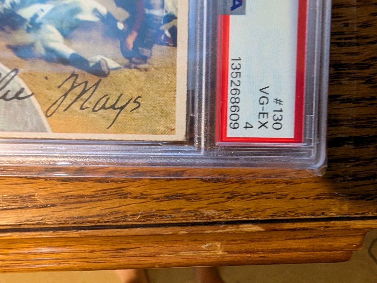 1956 Topps Set-Break #130 Willie Mays Gray Back PSA 4 VG-EX view 6